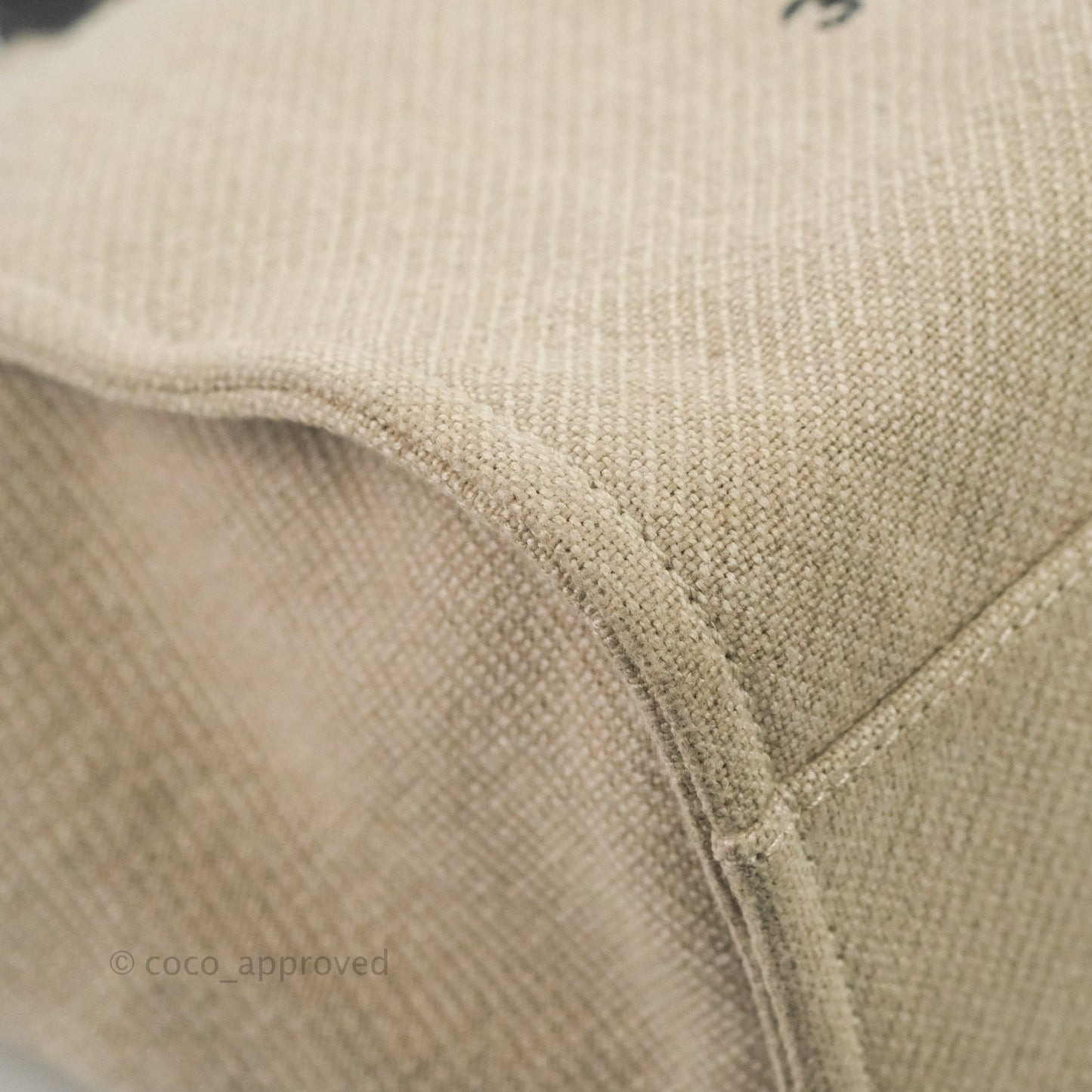 Chanel Large Deauville Black/Taupe Canvas