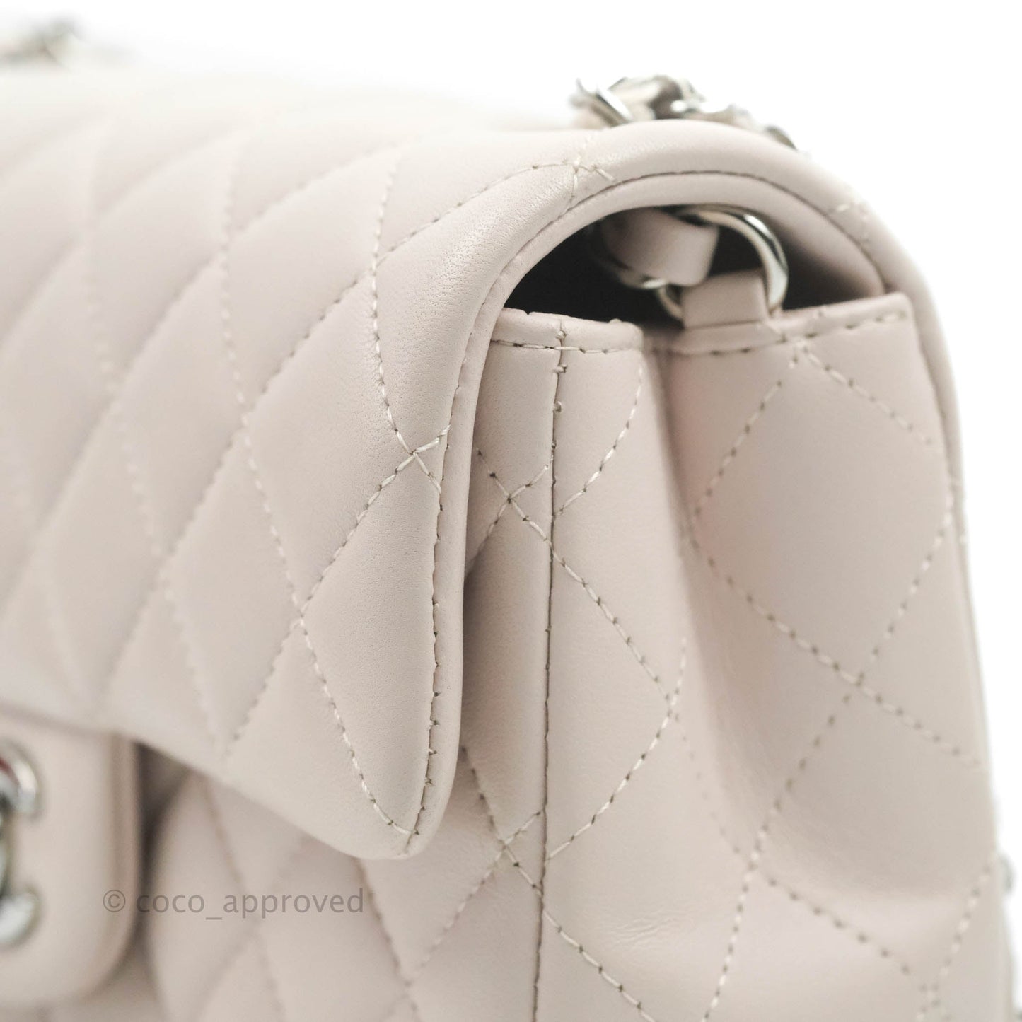 Chanel Quilted Mini Rectangular Light Lilac Lambskin Silver Hardware