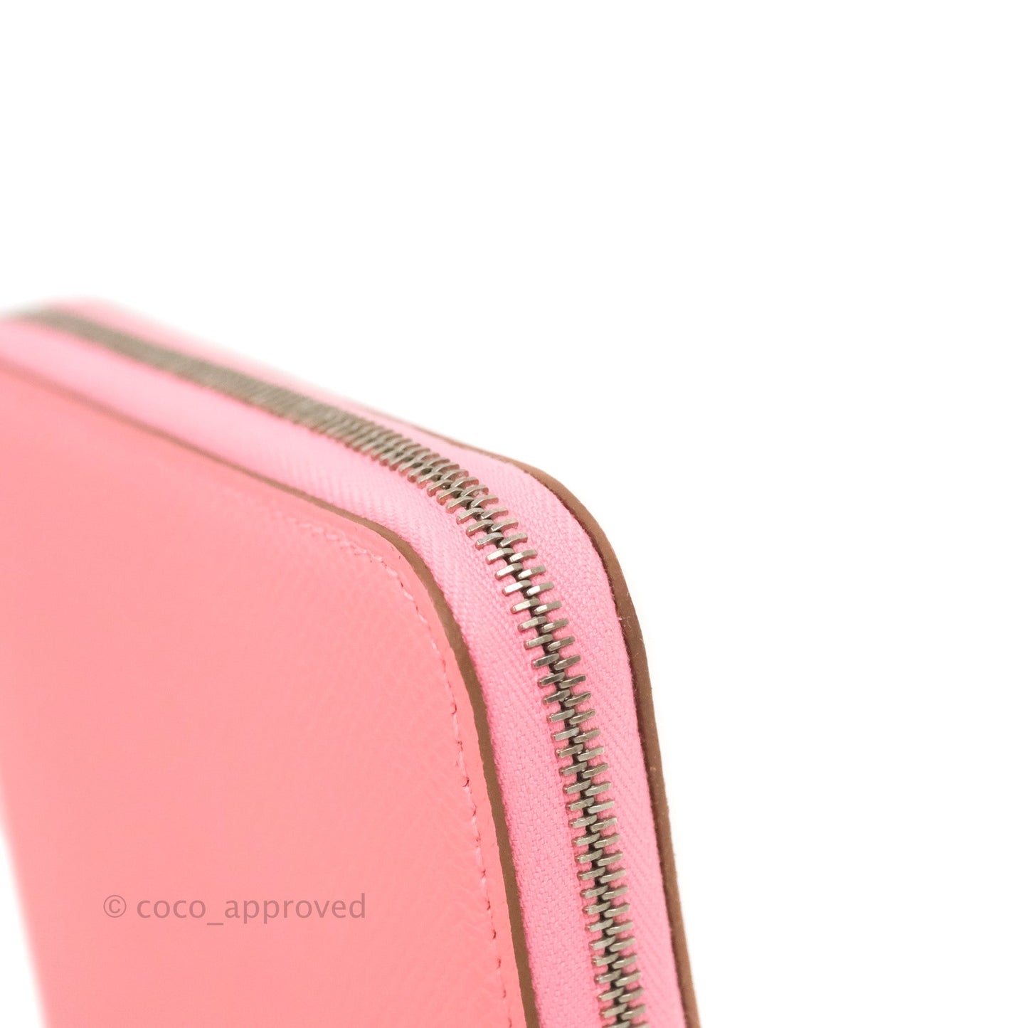 Hermès Silk In Compact Wallet Rose Lipstick Epsom