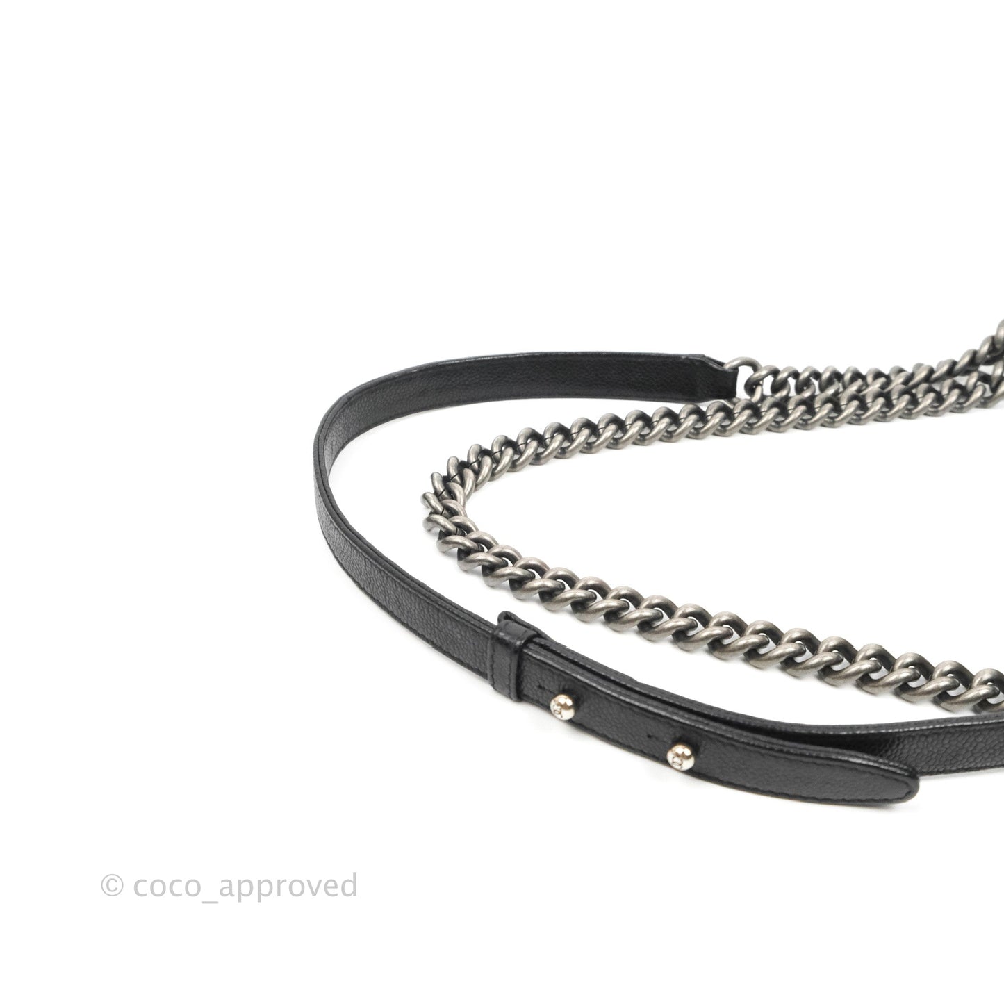 Chanel Quilted Medium Boy Black Caviar Ruthenium Hardware