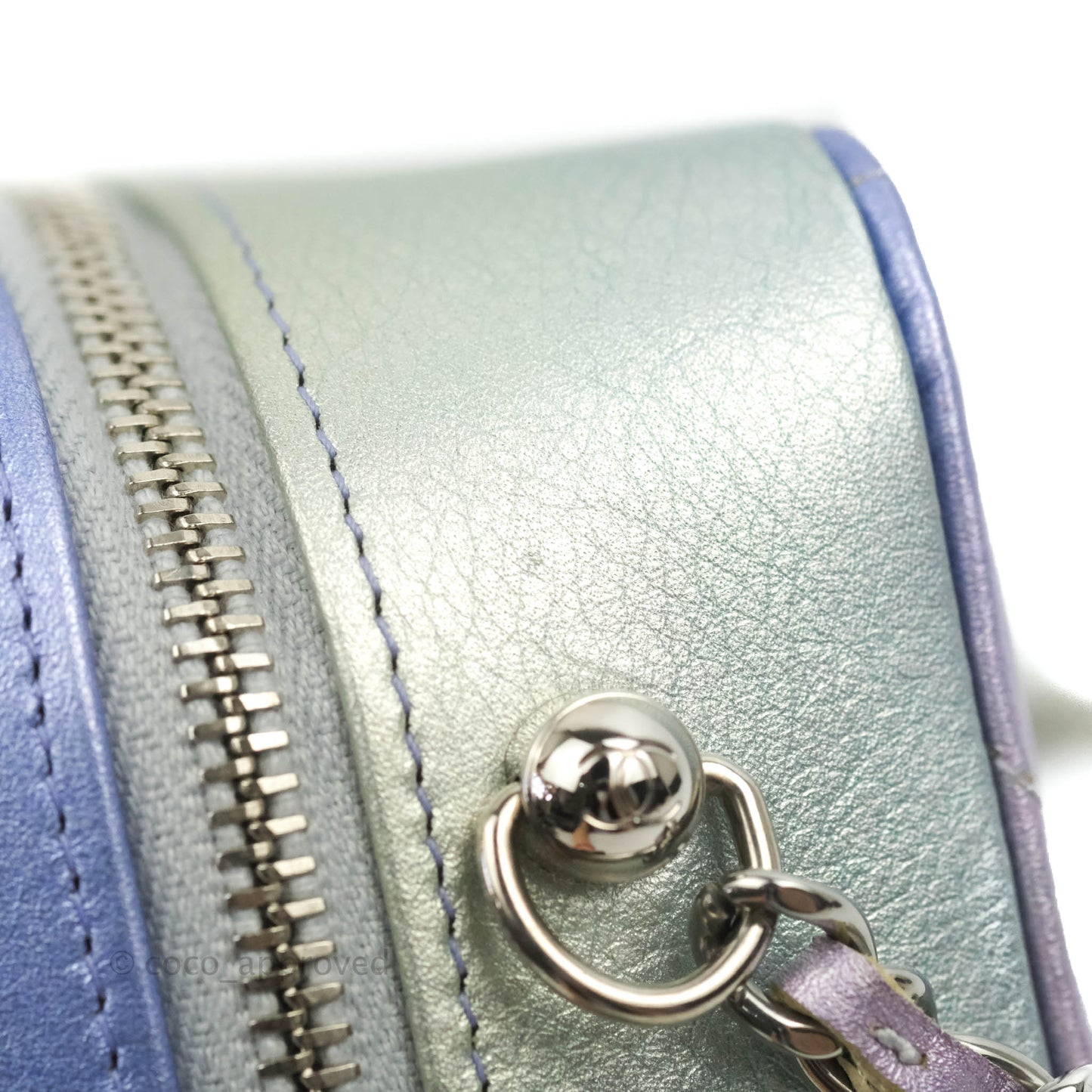 Chanel Quilted Camera Bag Metallic Rainbow Lambskin Rainbow Hardware