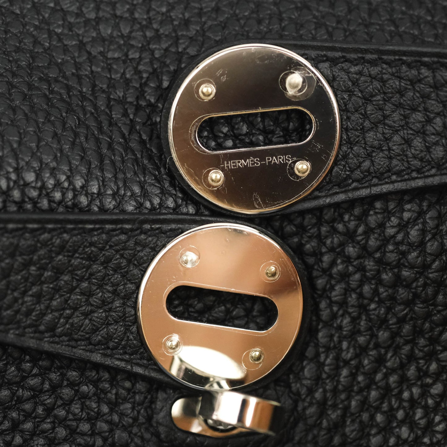 Hermès Lindy 26 Black Clemence Silver Hardware