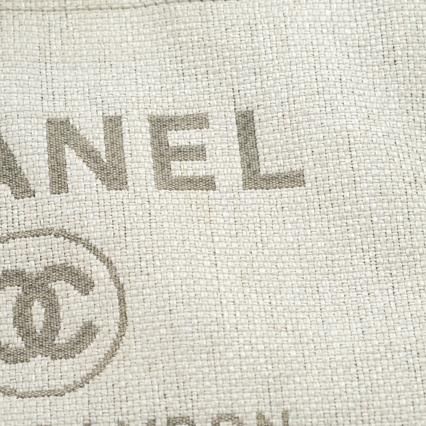 Chanel Medium Deauville Tote Light Grey Canvas