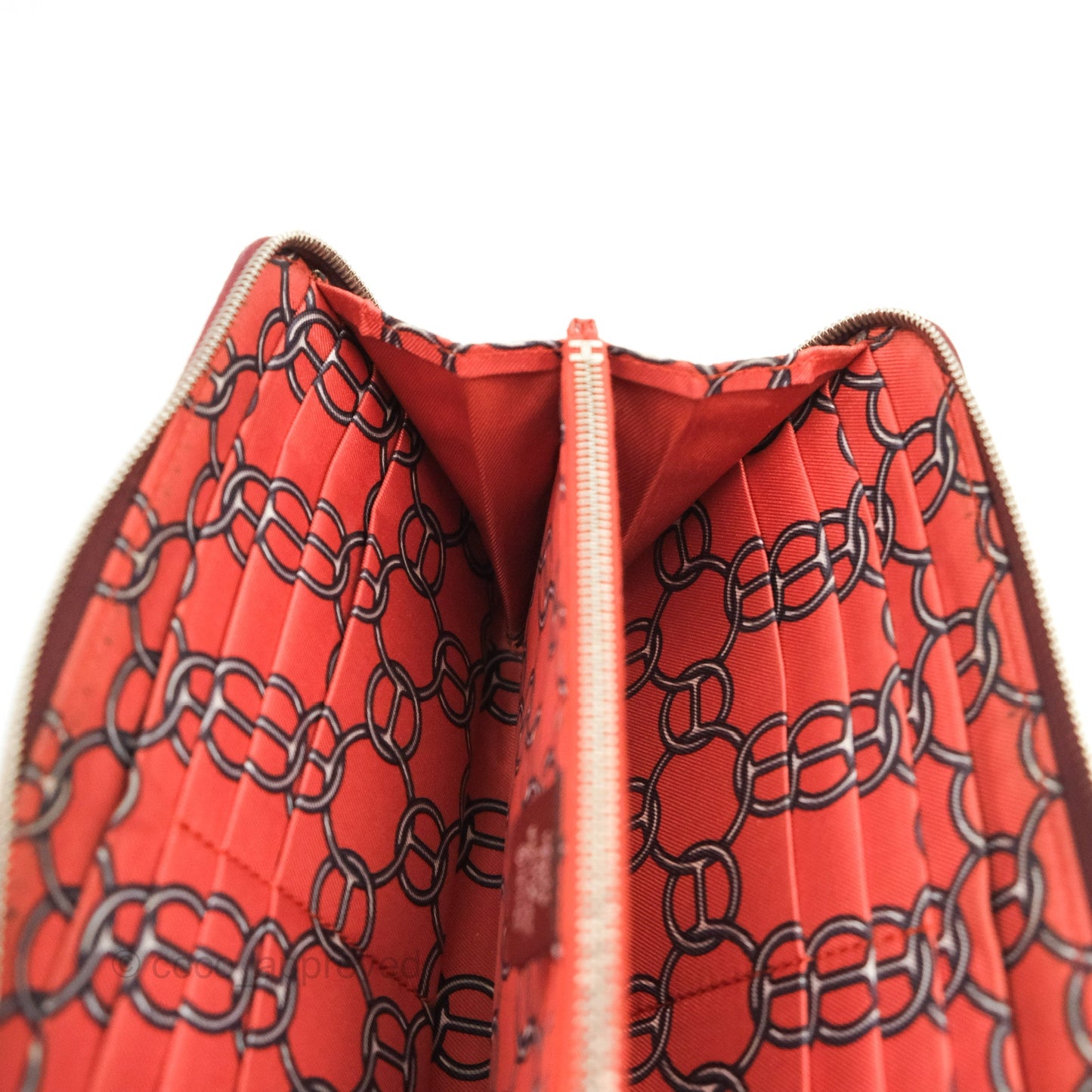 Hermès Silk'In Classique Long Wallet Rouge H Epsom