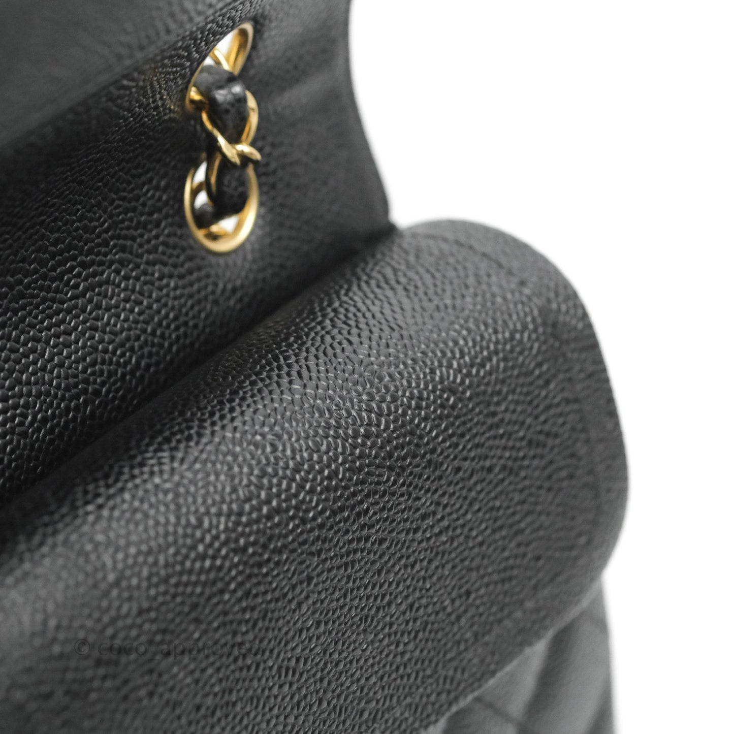 Chanel Classic M/L Medium Flap Quilted Black Caviar Gold Hardware