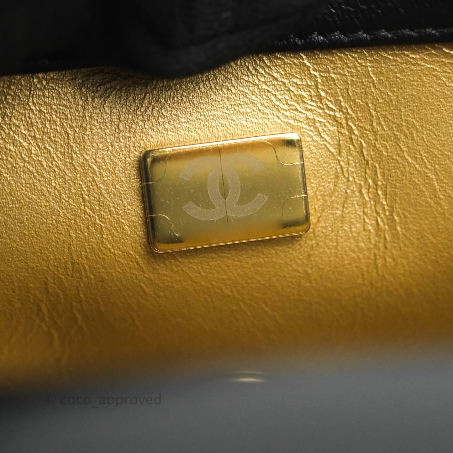 Chanel Mini Rectangular Pearl Crush Quilted Black Lambskin Aged Gold Hardware