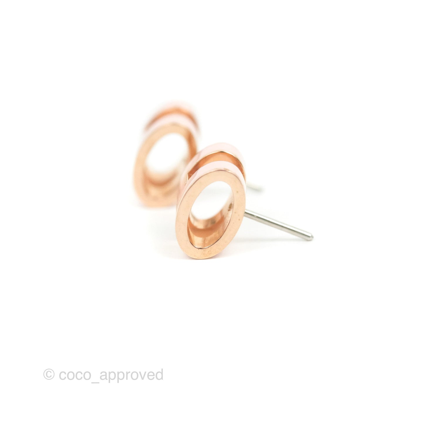 Hermès Pop H Earrings Rose Dragee Rose Gold Tone