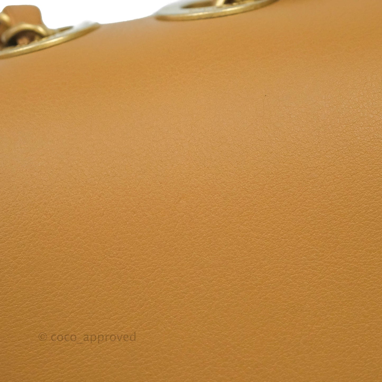 Chanel Quilted Flap With Coin Purse Caramel Calfskin Aged Gold Hardware 19K
