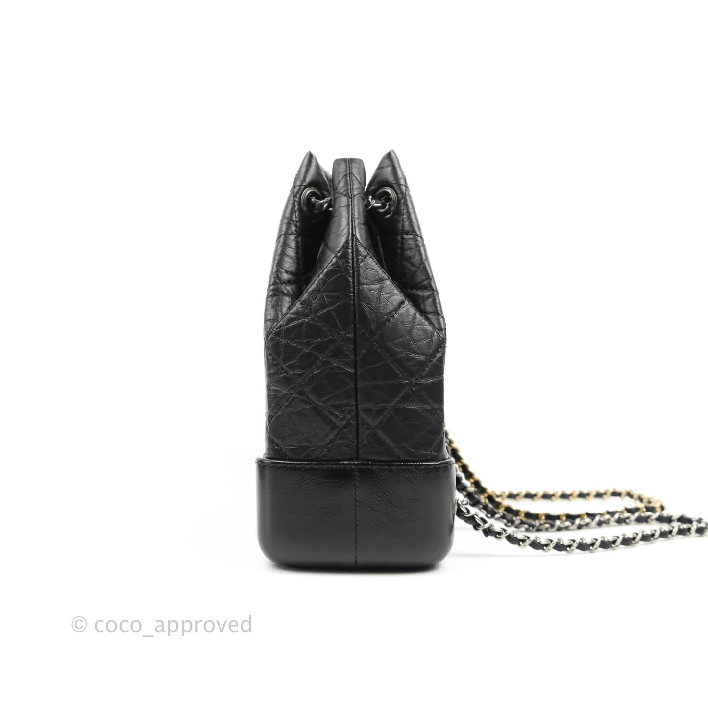 Chanel Small Gabrielle Backpack Black Aged Calfskin