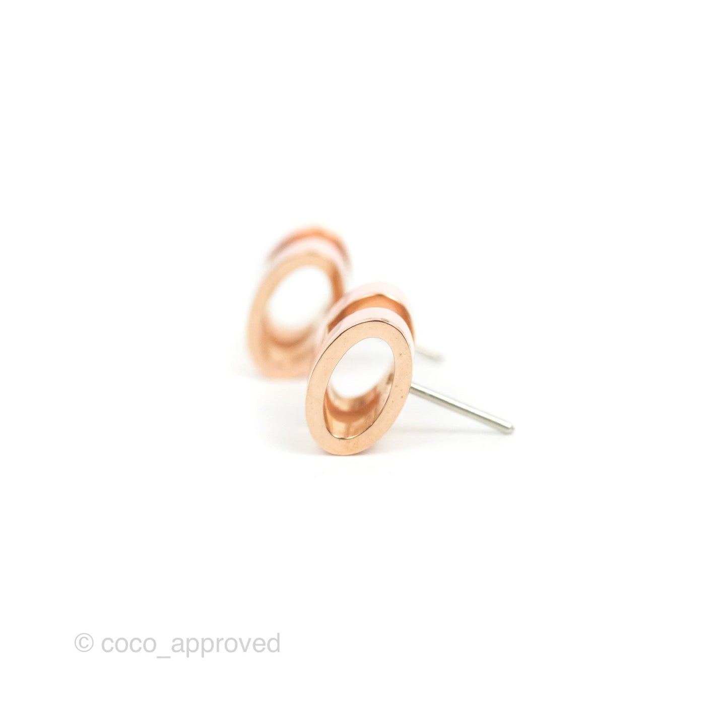 Hermès Pop H Earrings Rose Dragee Rose Gold Tone