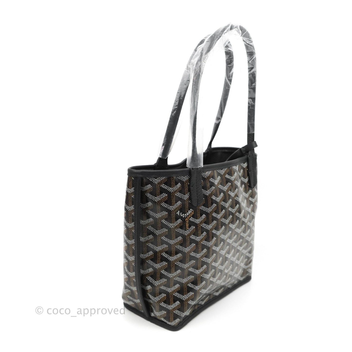 Goyard Anjou Mini Bag Goyardine Canvas Black