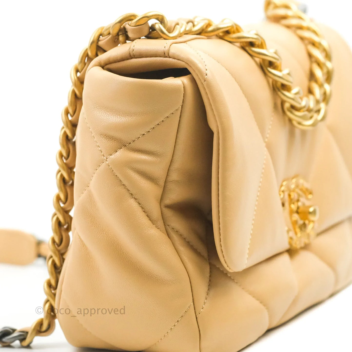Chanel 19 Small Dark Beige Mixed Hardware 22C