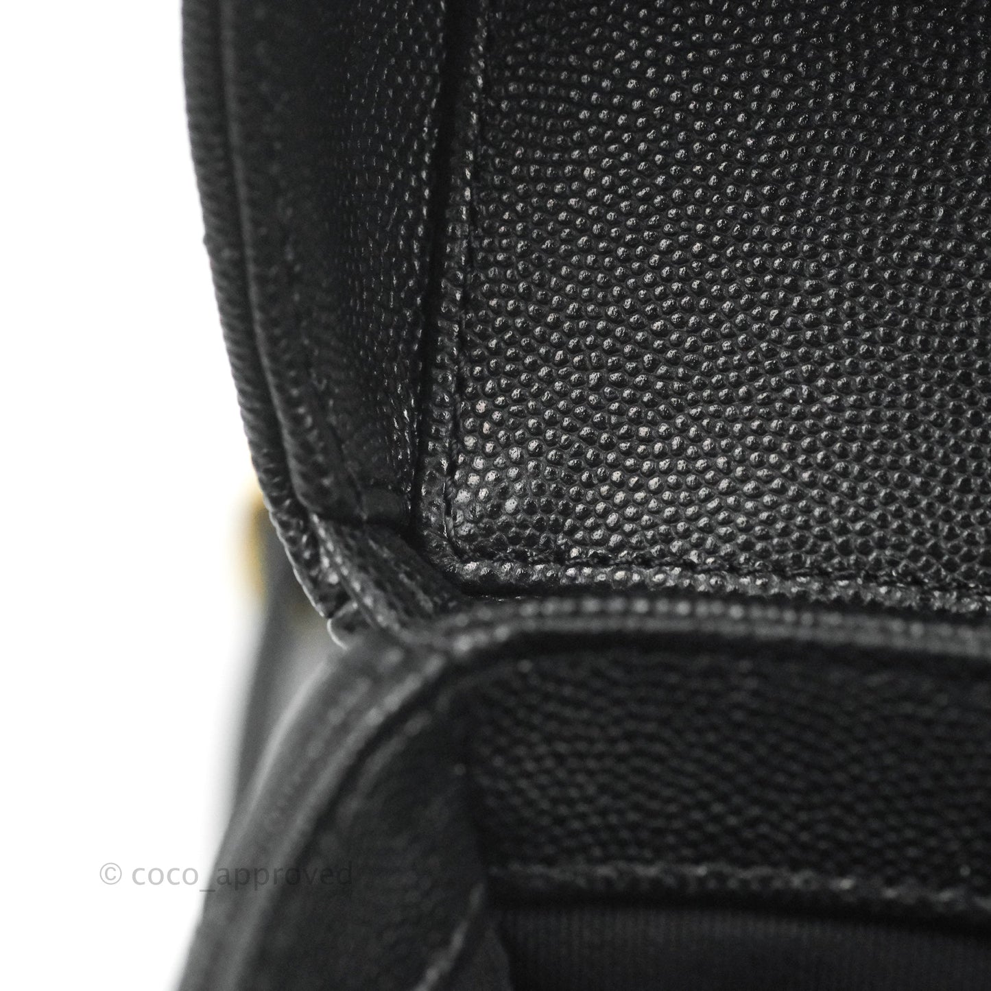 Chanel Small Vanity Flap Bag With Handle Black Caviar Gold Hardware 23C