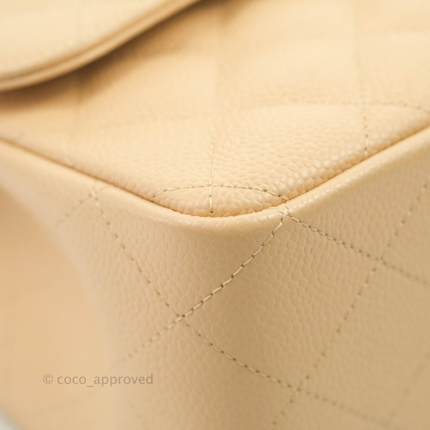Chanel Jumbo Double Flap Beige Caviar Silver Hardware⁣⁣