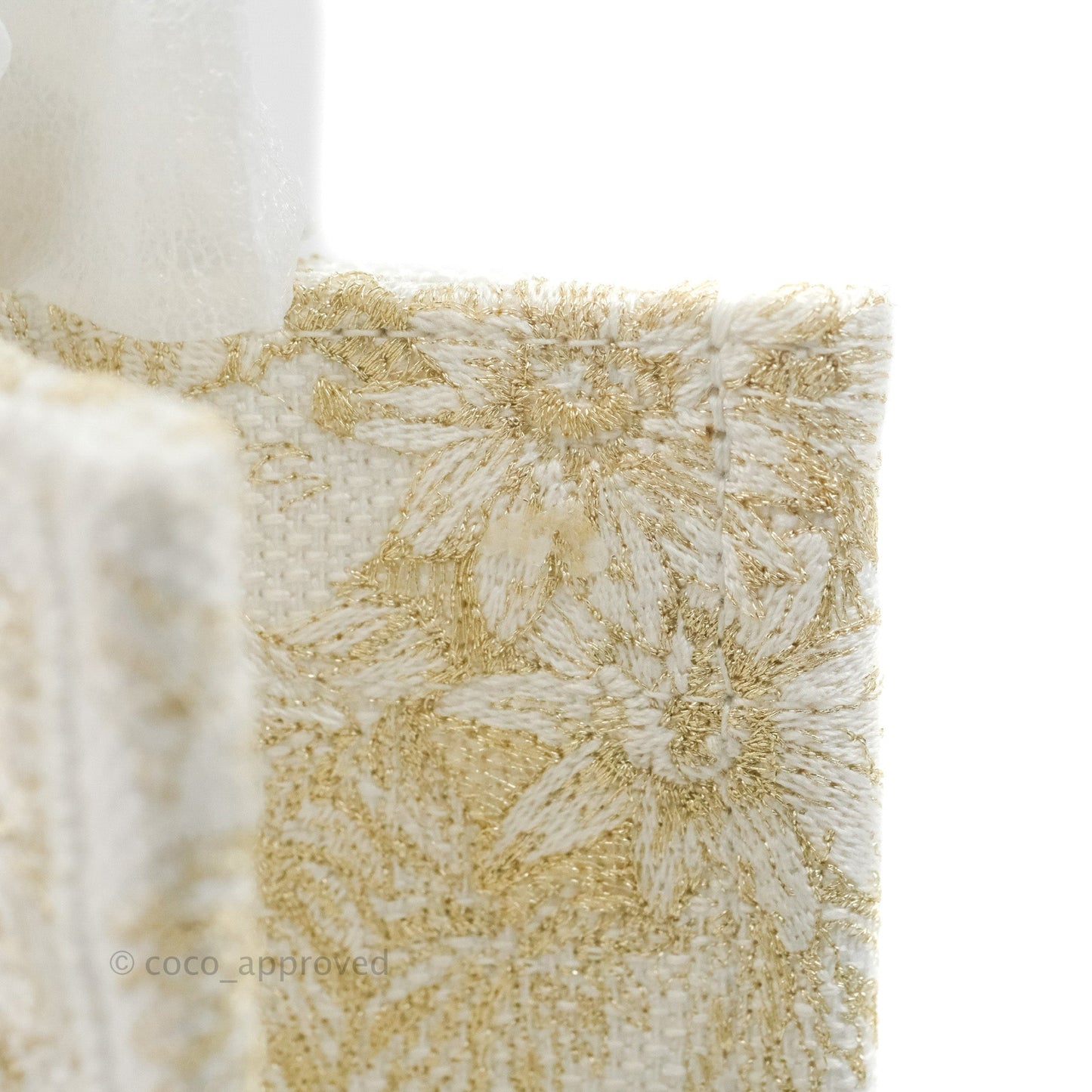 Dior Small Book Tote Dior Rêve d'Infini Embroidery with Gold-Tone Metallic Thread
