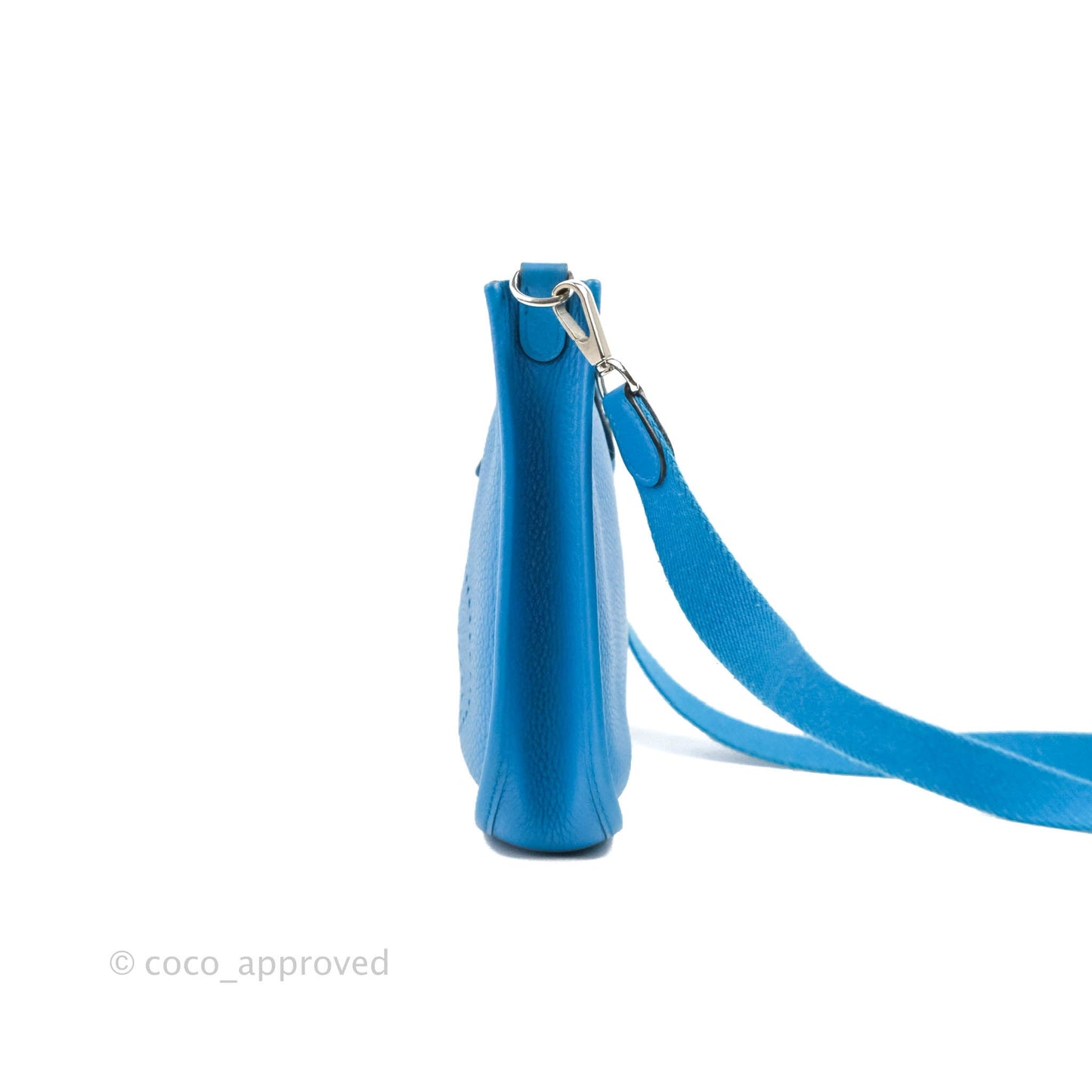 Hermès Mini Evelyne 16 Bleu Zanzibar Clemence Palladium Hardware