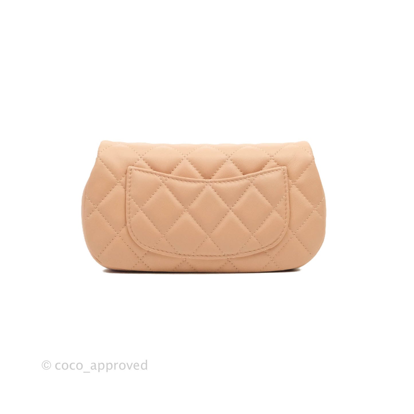 Chanel Clutch with Chain Beige Pink Calfskin Aged Gold Hardware