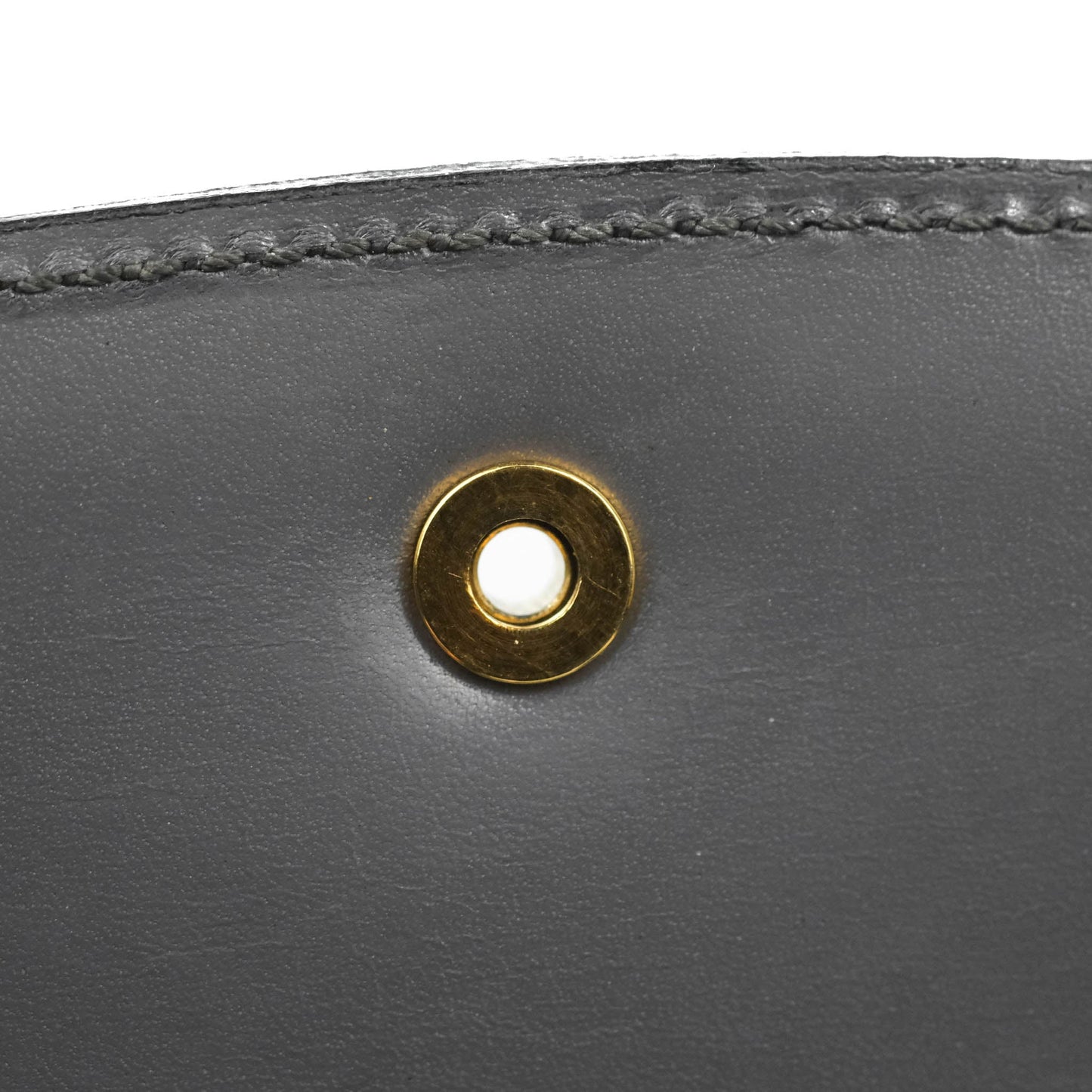 Celine Vintage Royal Triomphe Lock Crossbody Bag Grey