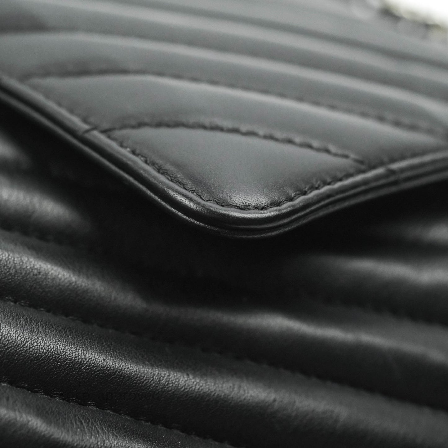 Chanel Medium Chevron Urban Spirit Backpack Black Calfskin Silver Hardware