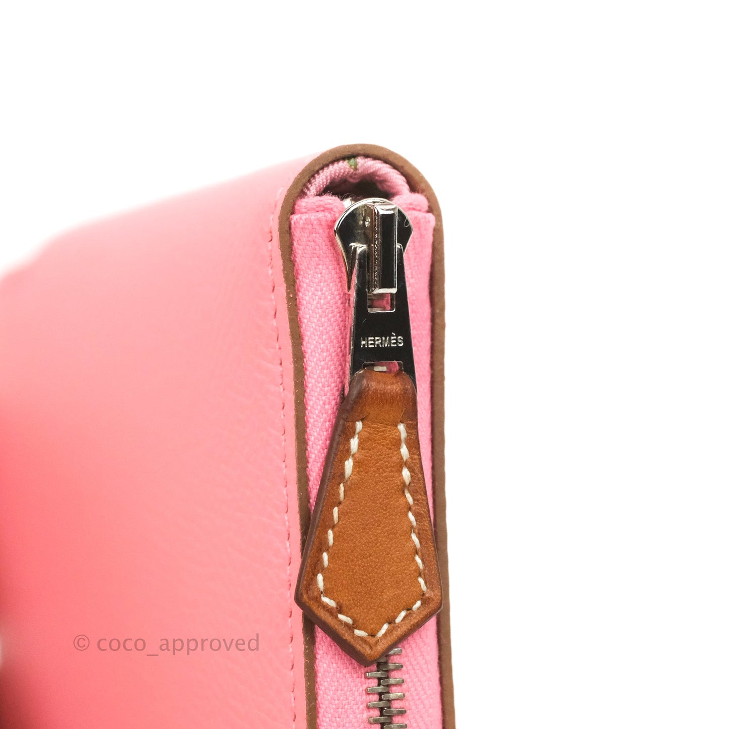 Hermès Silk In Compact Wallet Rose Lipstick Epsom