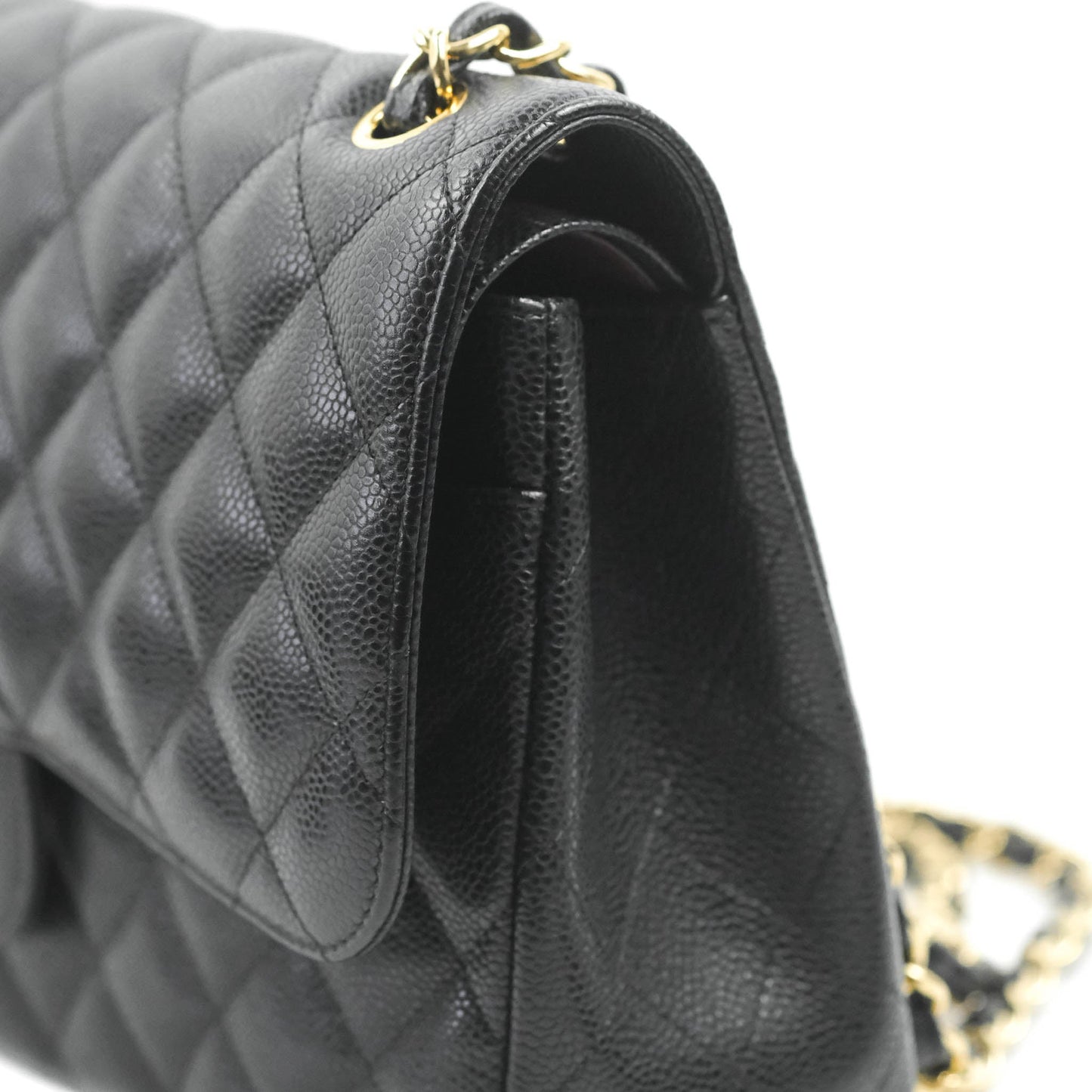Chanel Jumbo Double Flap Black Caviar Gold Hardware⁣⁣