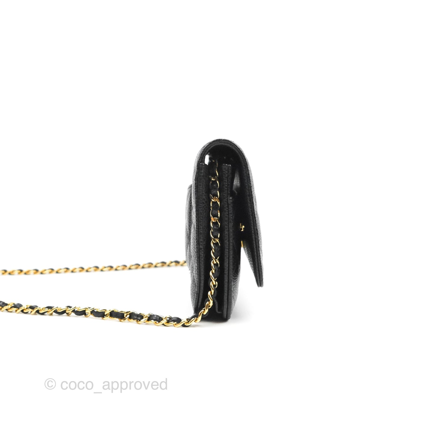 Chanel Quilted Classic WOC Black Caviar Gold Hardware