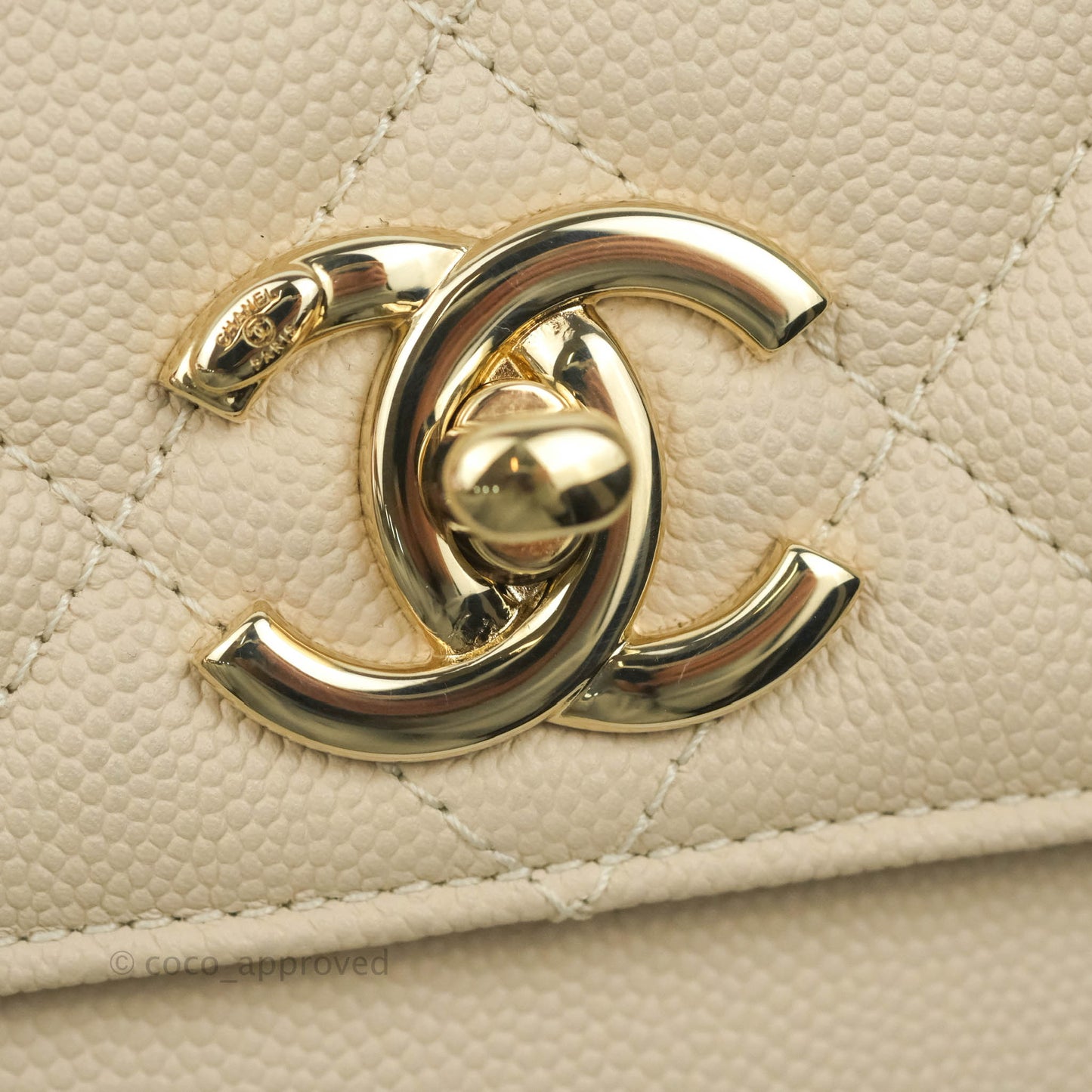 Chanel Quilted Medium Business Affinity Flap Light Beige Caviar Gold Hardware 20B