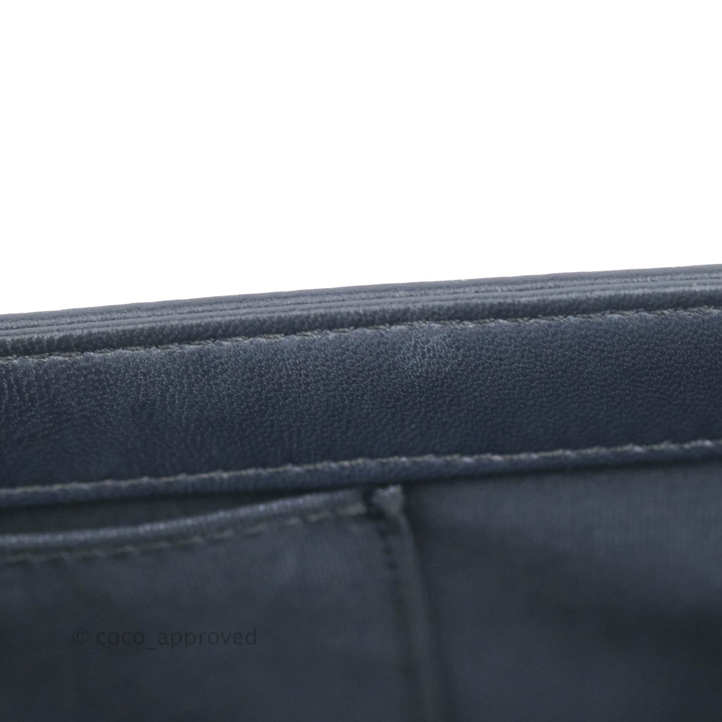 Chanel Quilted New Medium Boy Navy Lambskin Aged Gold Hardware