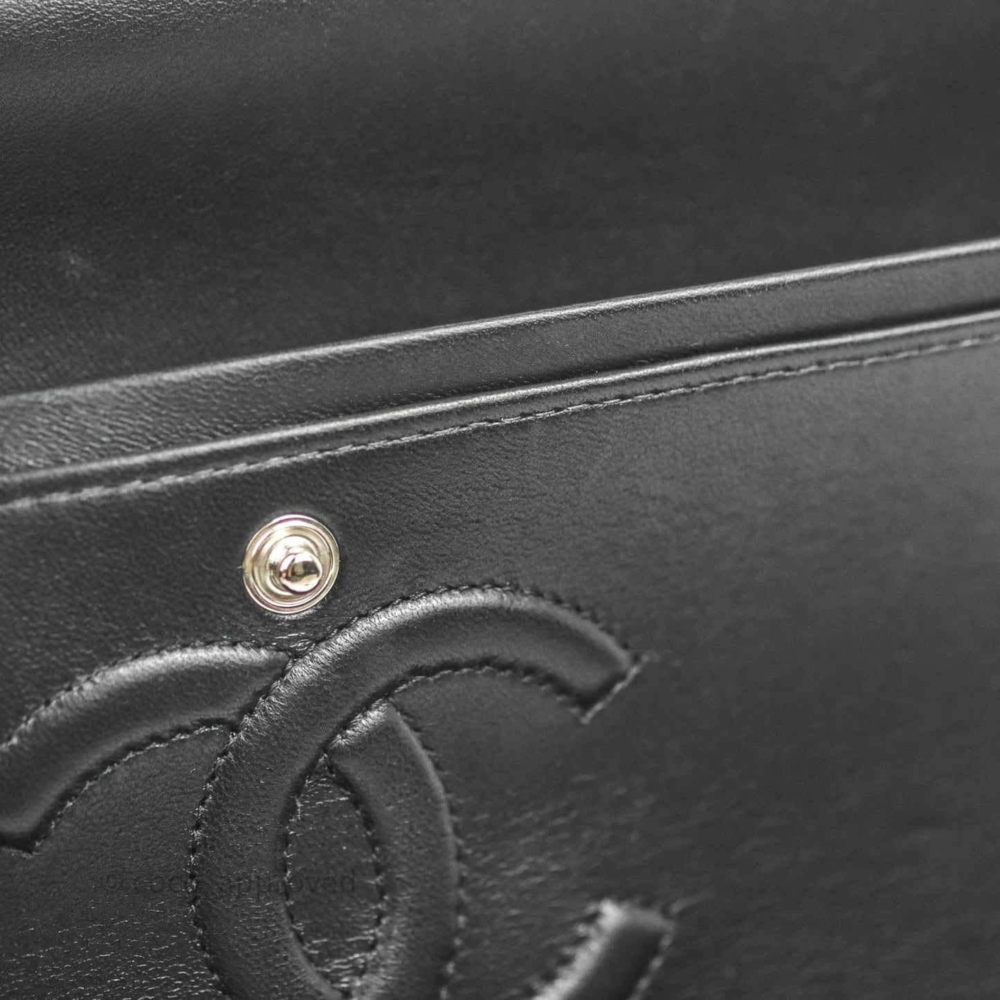 Chanel Classic Quilted M/L Medium Double Flap So Black Lambskin