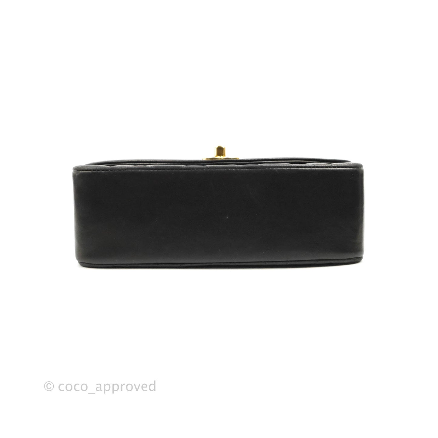 Chanel Vintage Small Quilted Classic Diana Flap Bag Black Lambskin 24K Gold Hardware