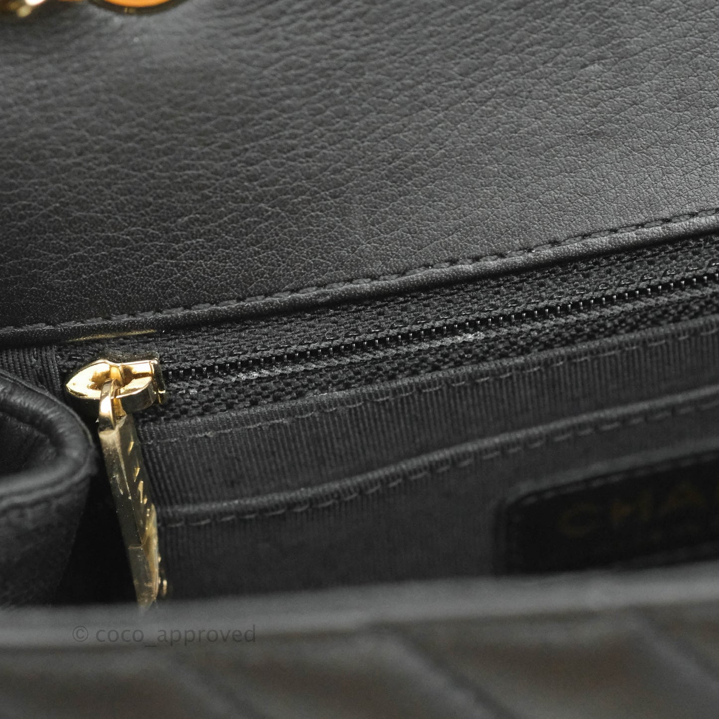 Chanel Small Statement Chevron Flap Bag Black Gold Hardware