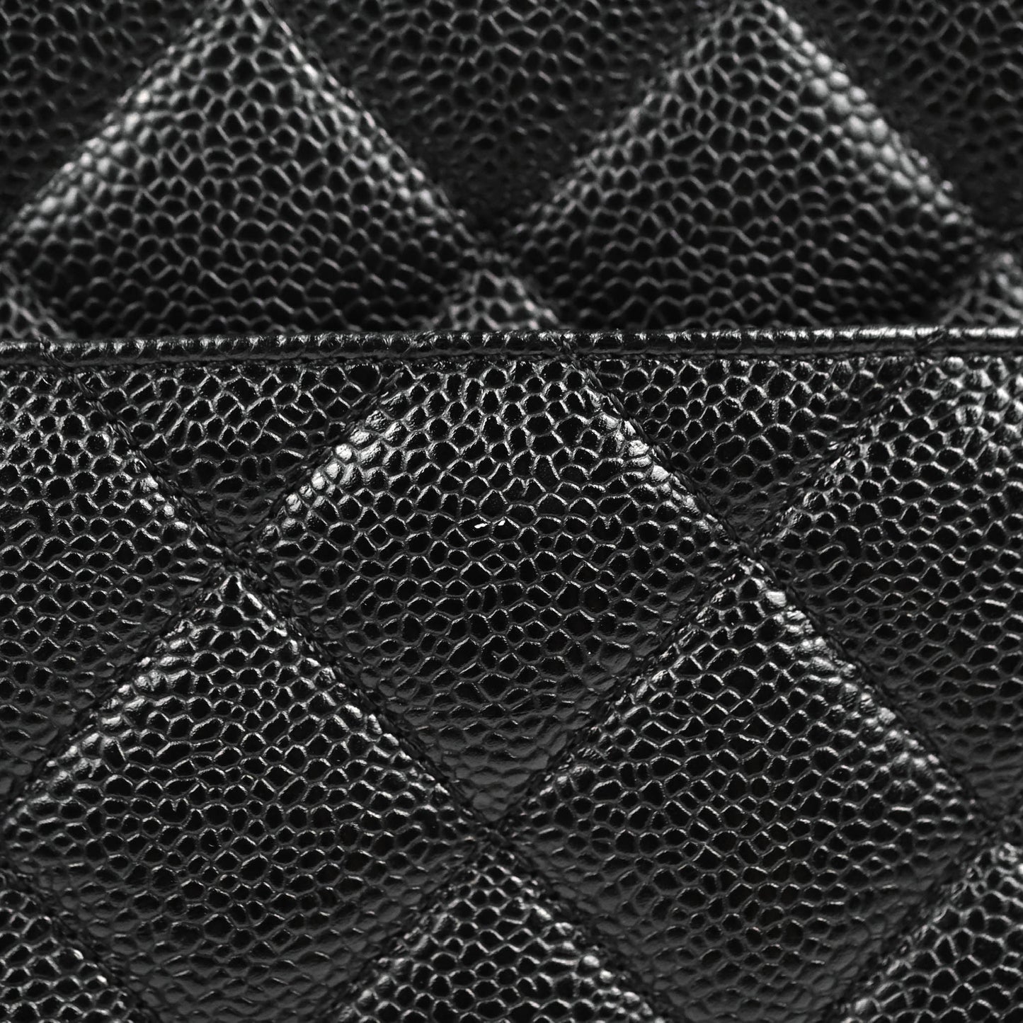 Chanel Medallion Vintage CC Black Caviar Tote Bag Silver Hardware