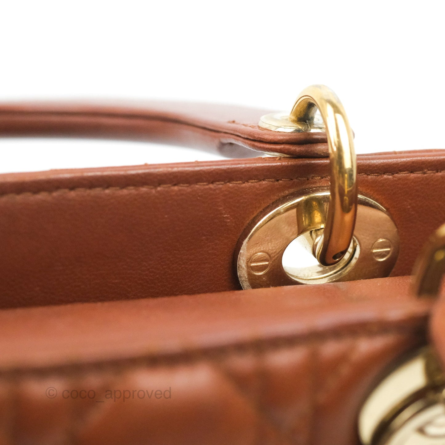 Christian Dior My ABCDior Lady Dior Brown Lambskin Gold Hardware