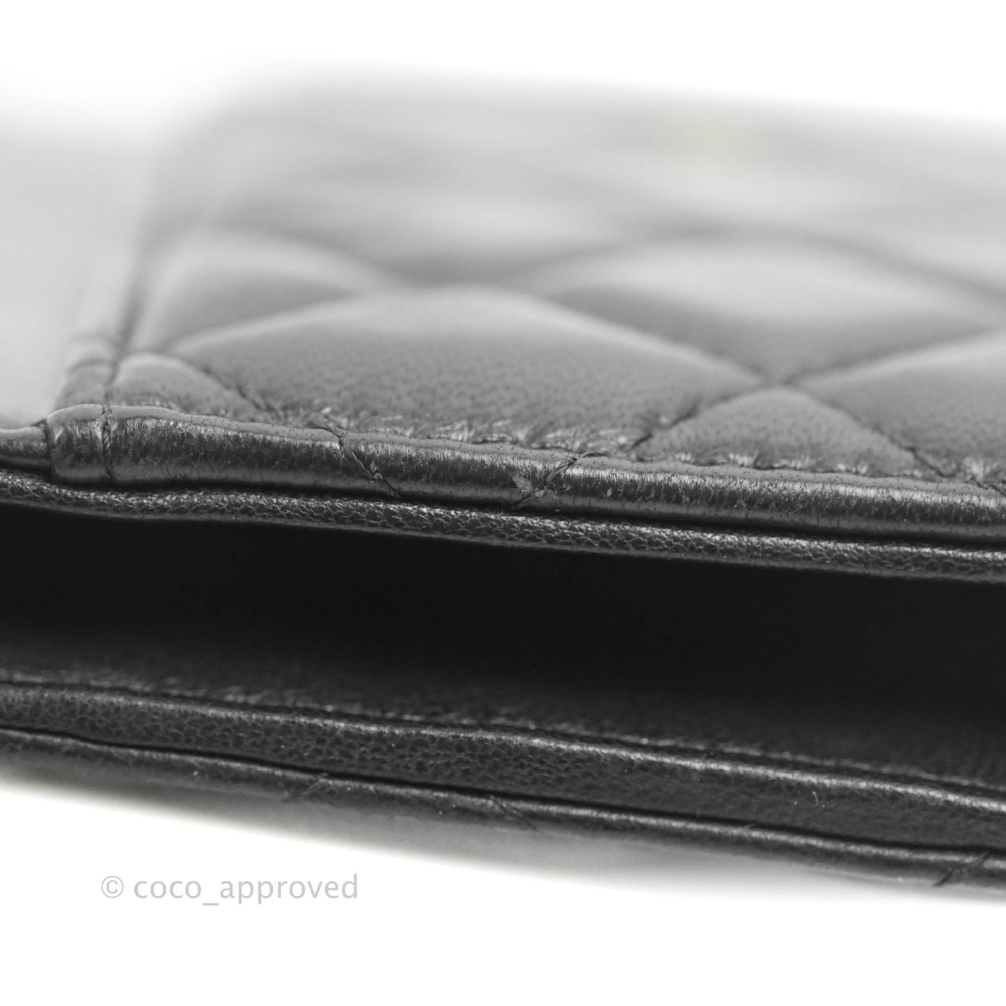 Chanel Quilted Classic WOC Black Lambskin Gold Hardware