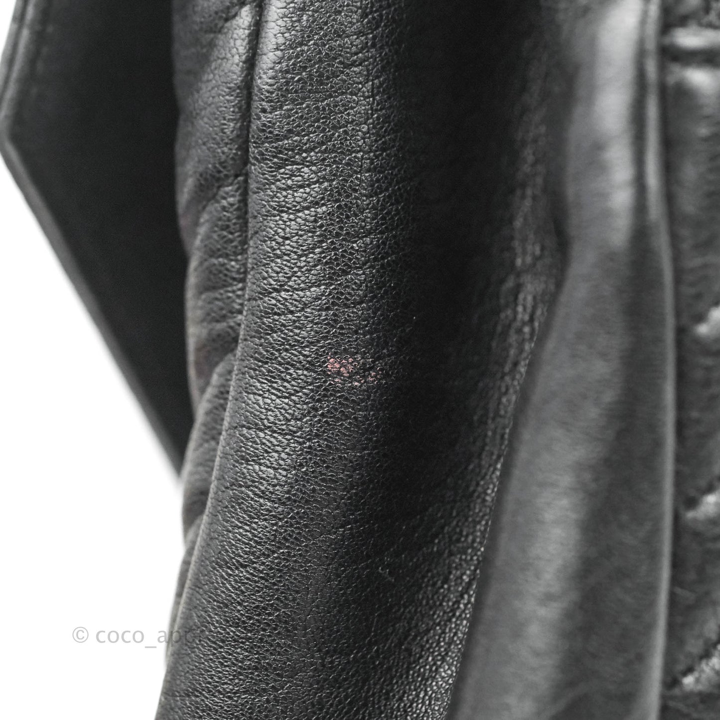 Saint Laurent Chevron Large College Black Chain Bag Ruthenium Hardware