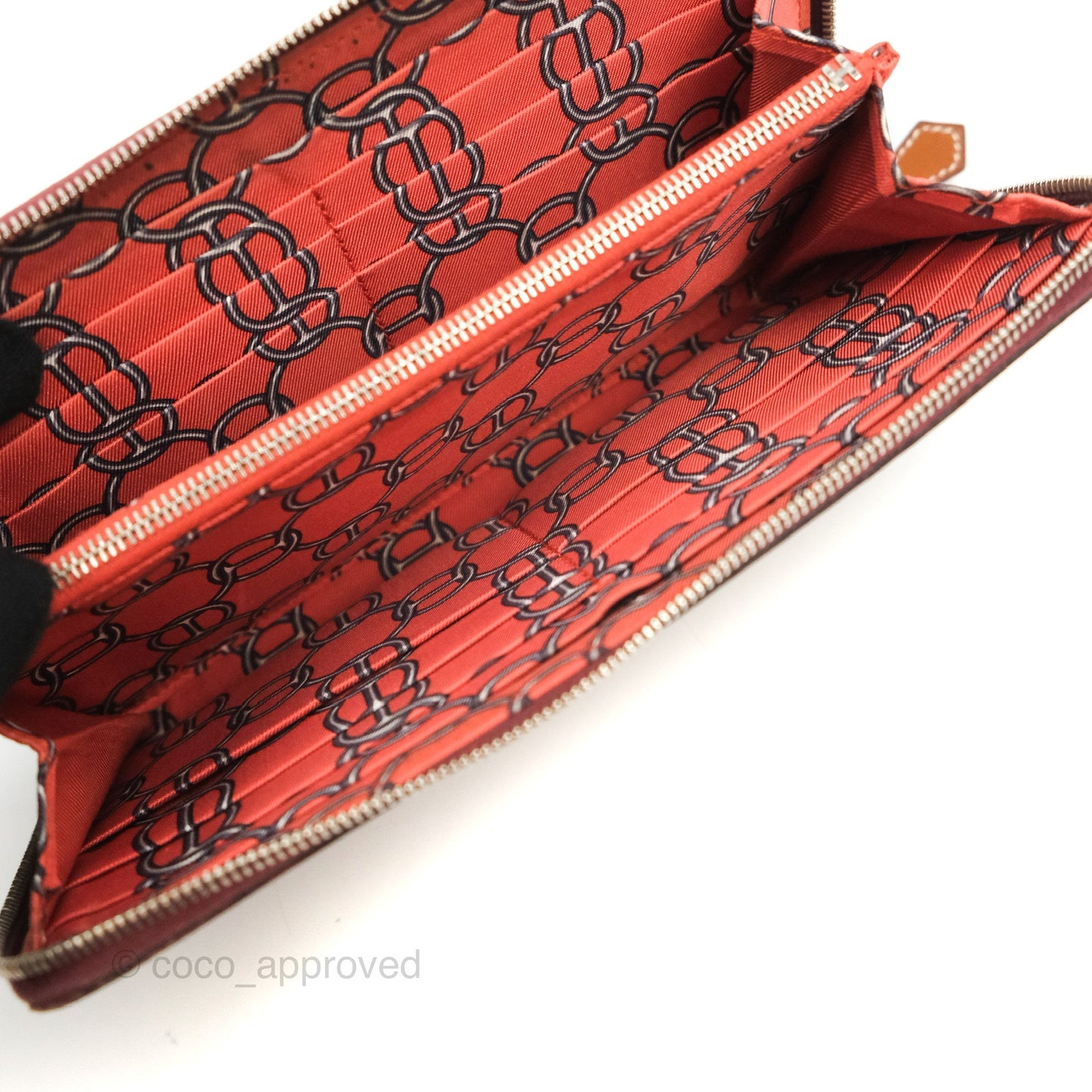 Hermès Silk'In Classique Long Wallet Rouge H Epsom