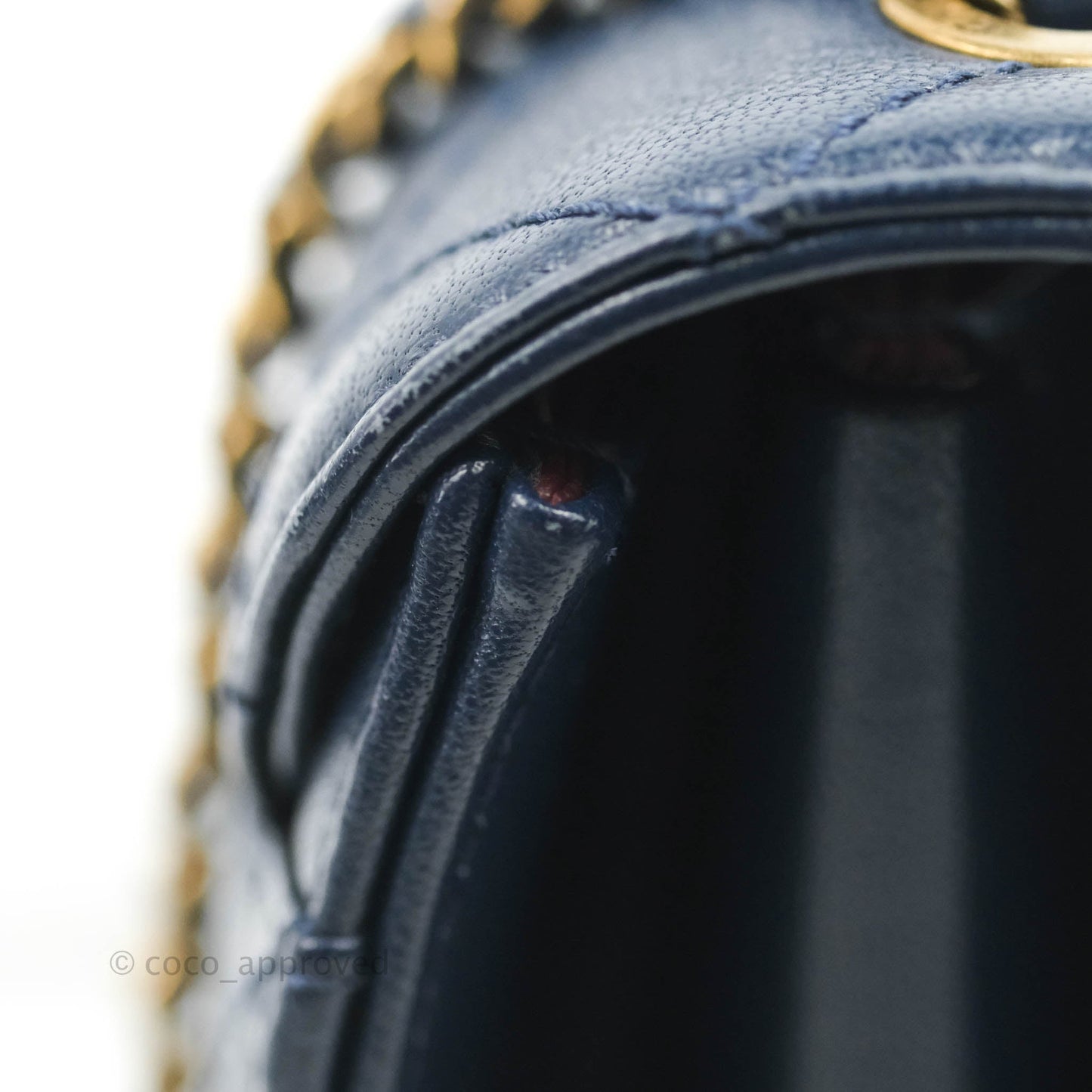 Chanel Beauty Lock Flap Bag Navy Sheepskin Aged Gold Hardware