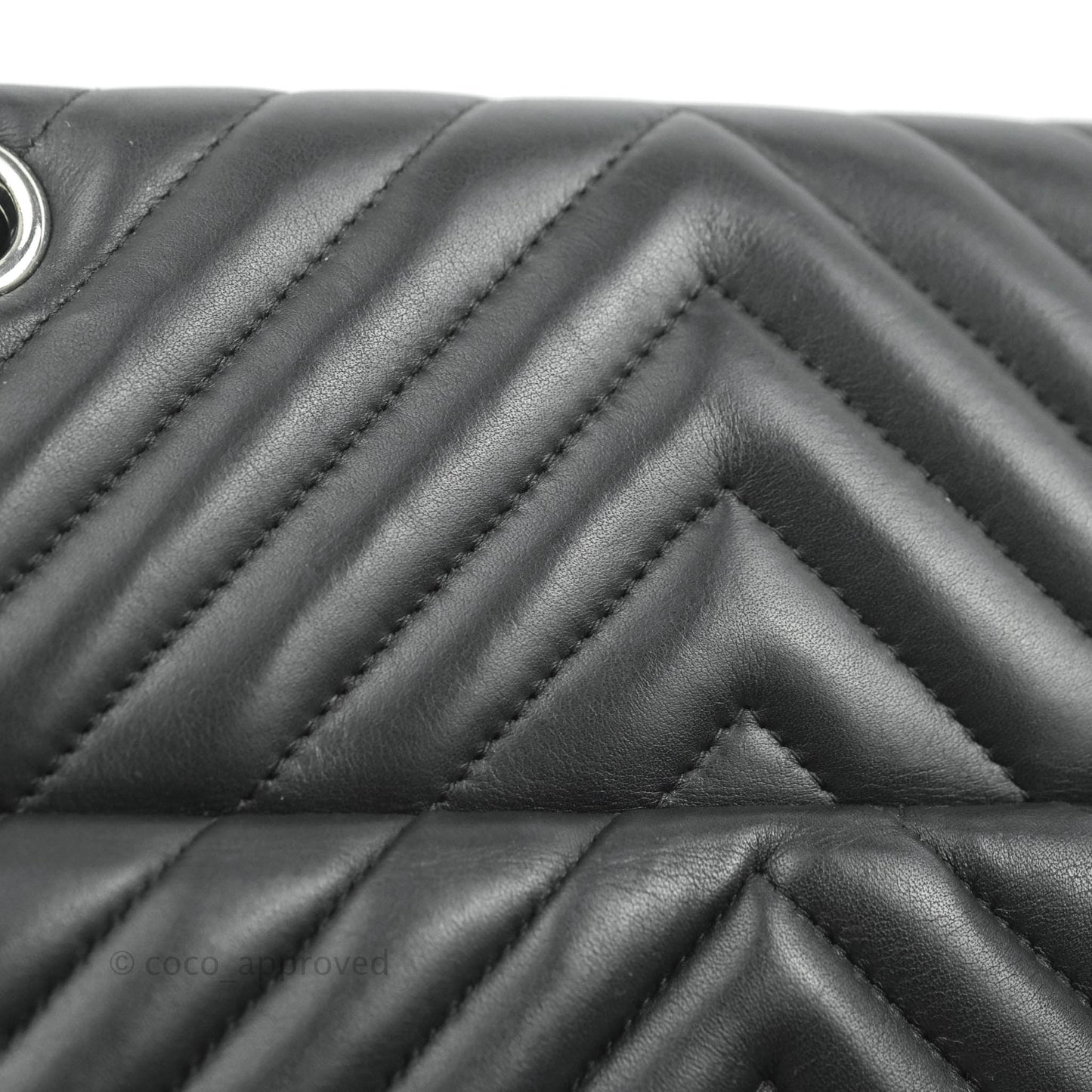 Chanel Medium Chevron Urban Spirit Backpack Black Calfskin Silver Hardware