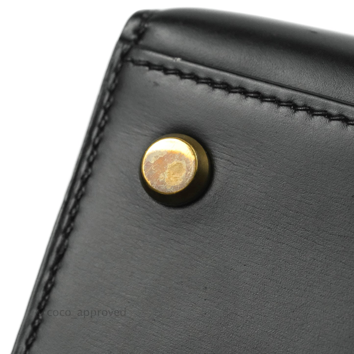 Hermès Kelly 28 Vintage Sellier Black Box Leather Gold Hardware