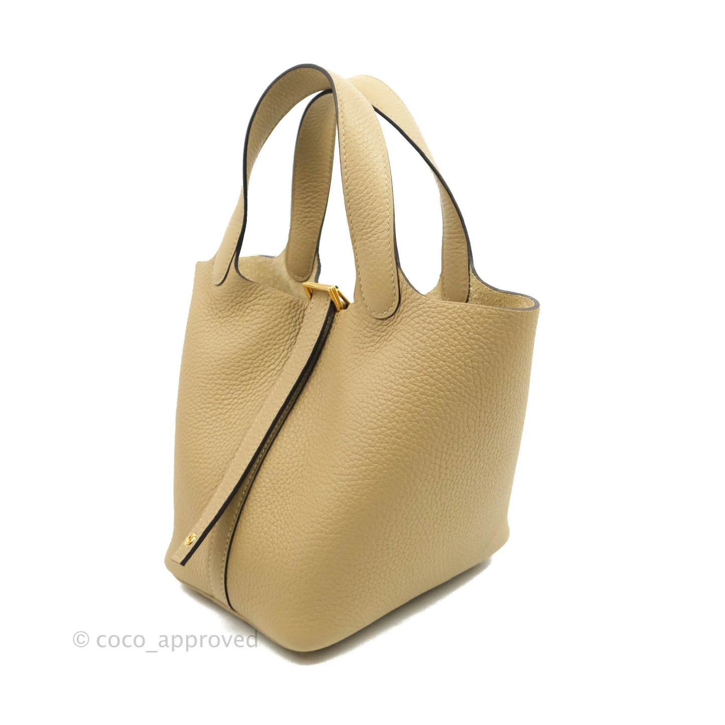 Hermès Picotin 18 PM Clemence Trench Gold Hardware