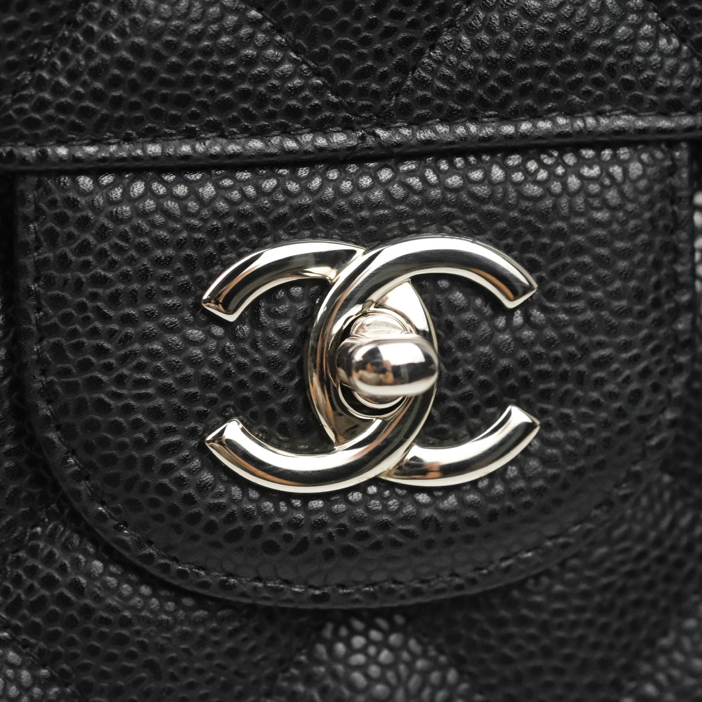 Chanel Jumbo Double Flap Black Caviar Silver Hardware⁣⁣