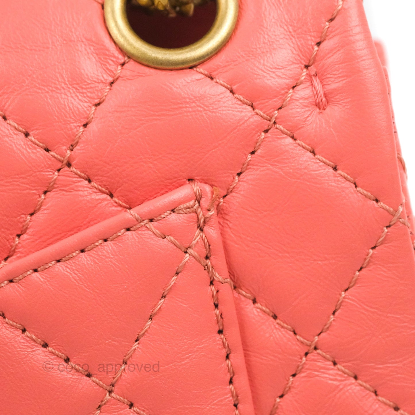 Chanel Mini Reissue 224 Pink Aged Calfskin Aged Gold Hardware