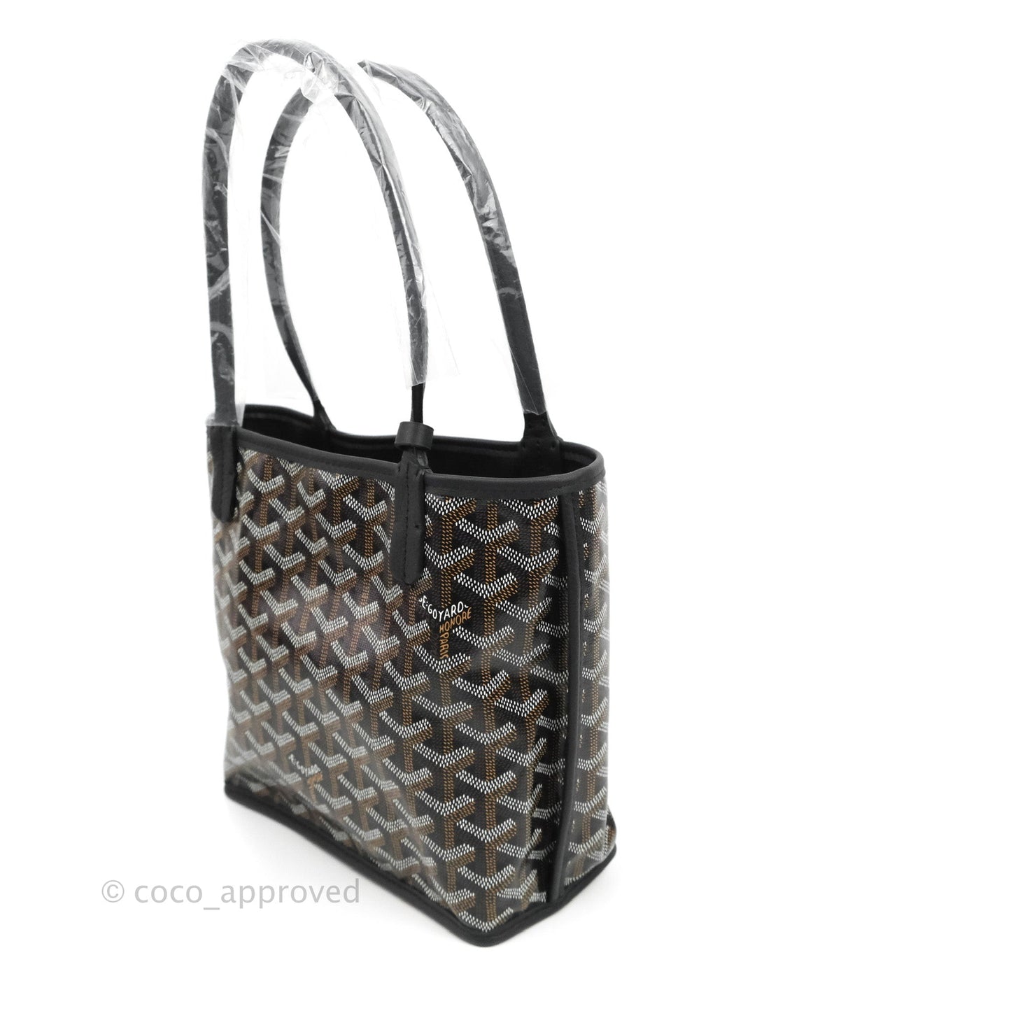 Goyard Anjou Mini Bag Goyardine Canvas Black