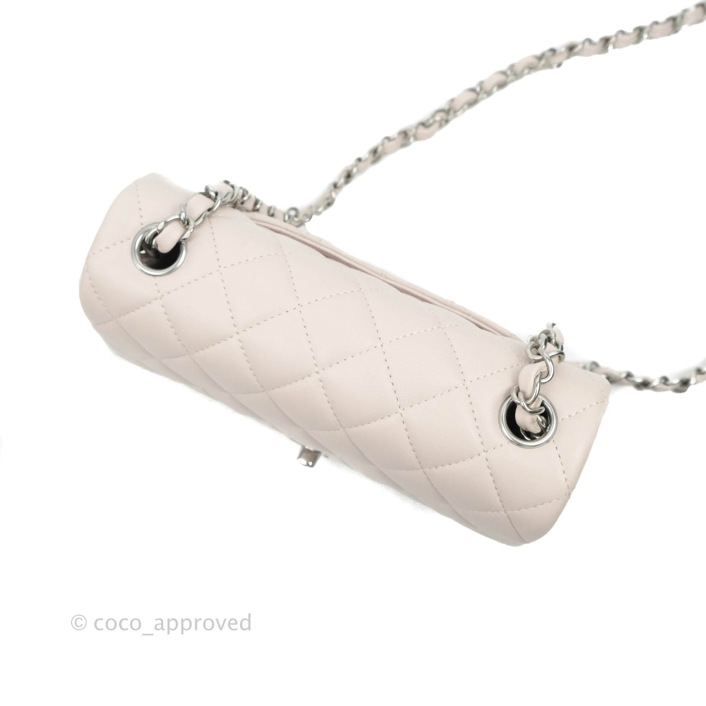 Chanel Quilted Mini Rectangular Light Lilac Lambskin Silver Hardware