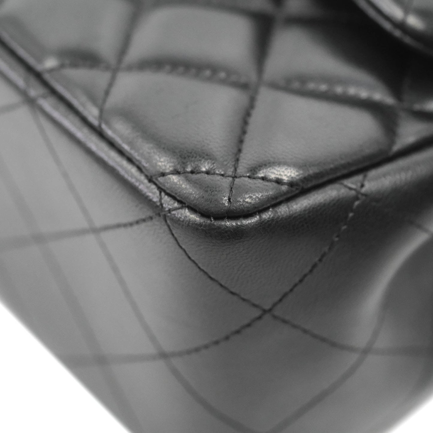 Chanel Jumbo Double Flap Black Lambskin Silver Hardware⁣⁣
