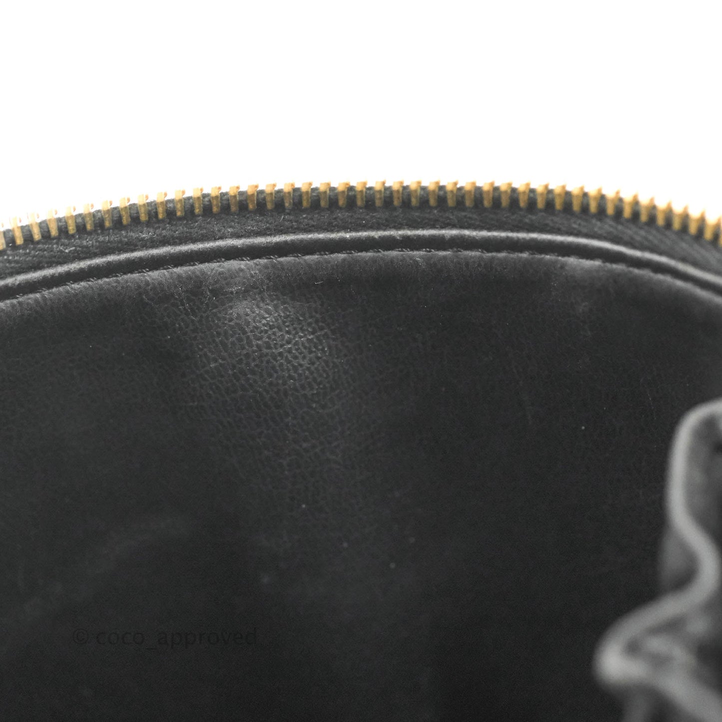 Chanel Vintage Vanity Case Black Caviar Gold Hardware