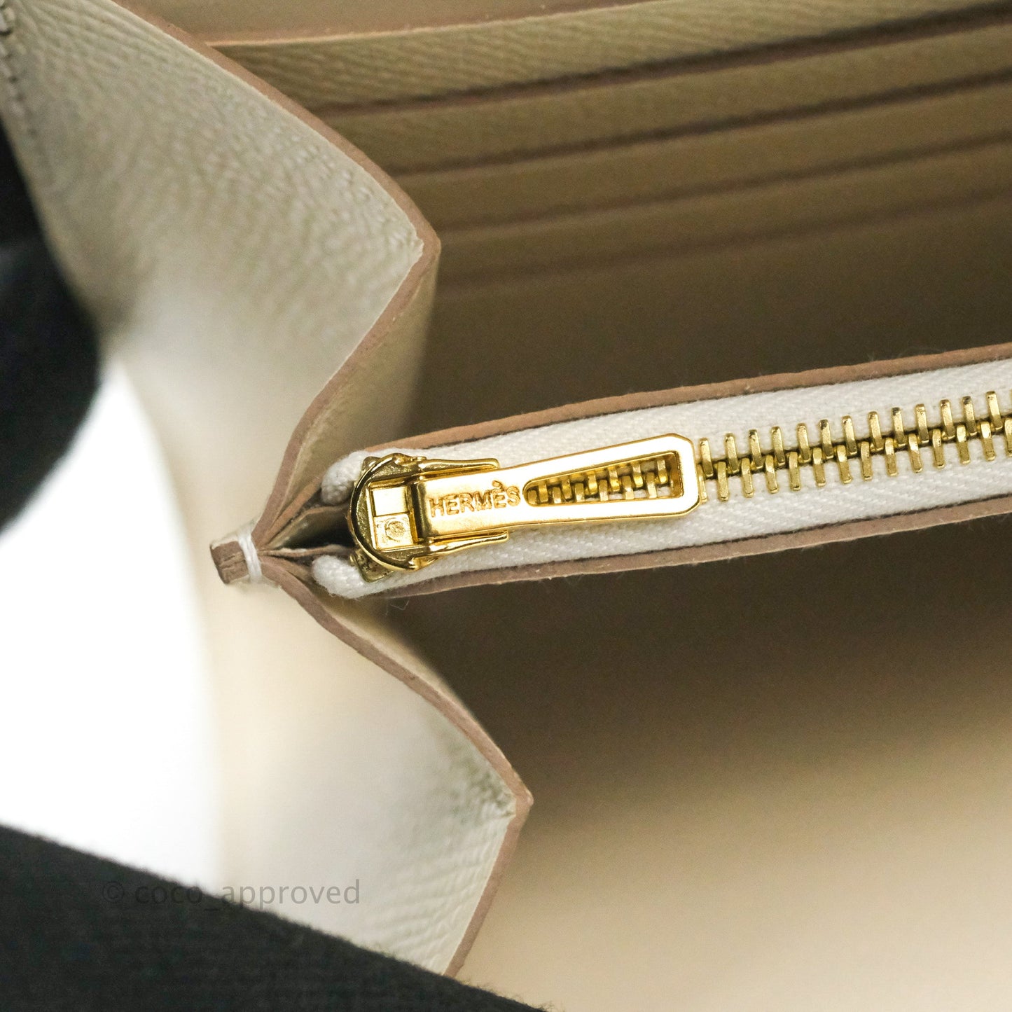 Hermès Constance Long To Go Wallet Craie Epsom Rose Gold Hardware
