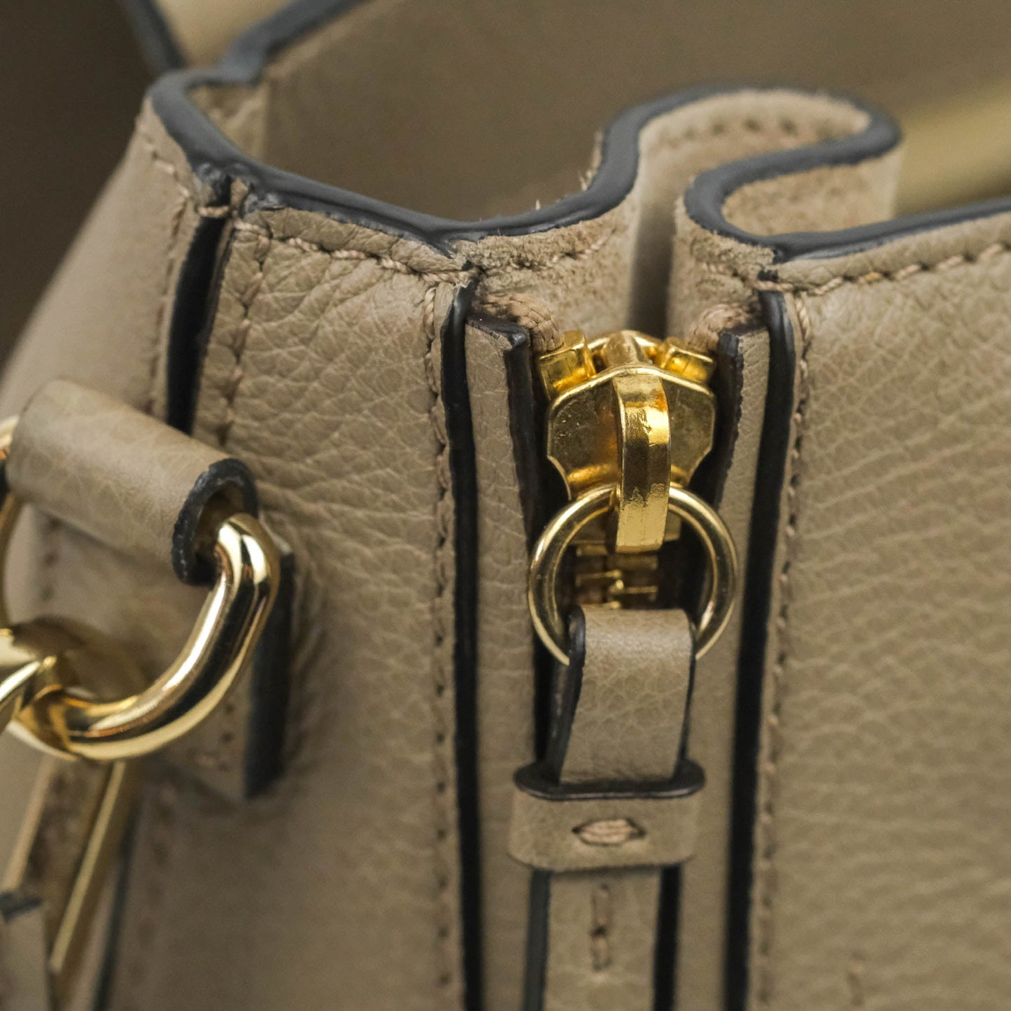 Chloe Small Faye Backpack Suede Calfskin Motty Grey Gold Hardware
