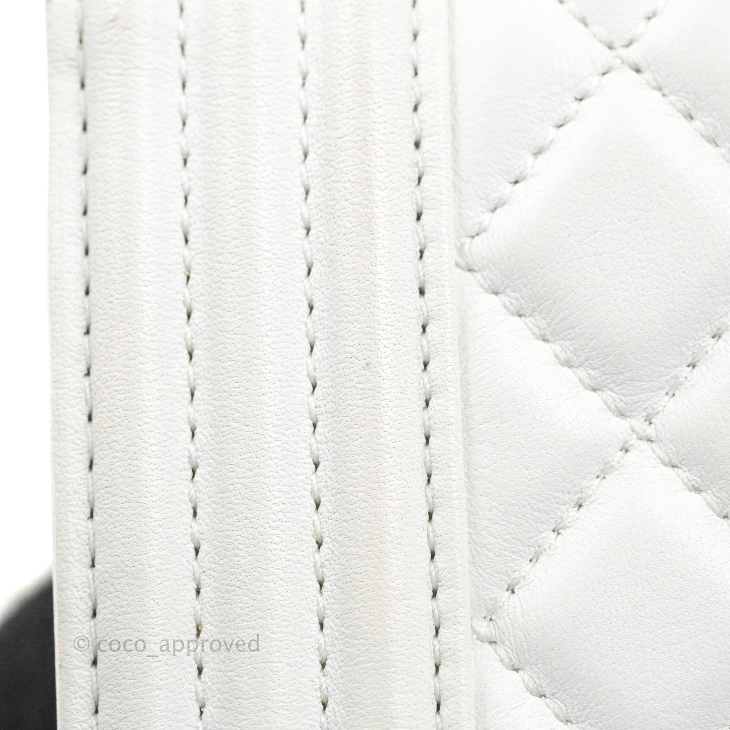 Chanel Quilted Medium Boy White Calfskin Gold Hardware