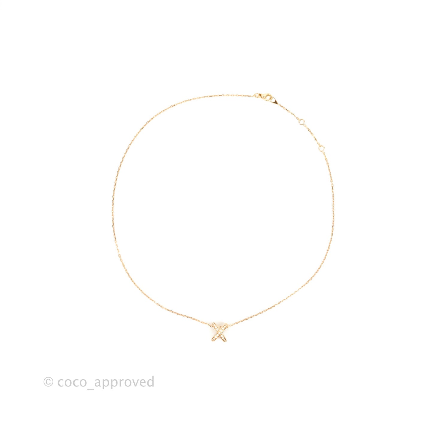 Chaumet L Jeux De Liens Pendant Pink Gold and Diamond Necklace